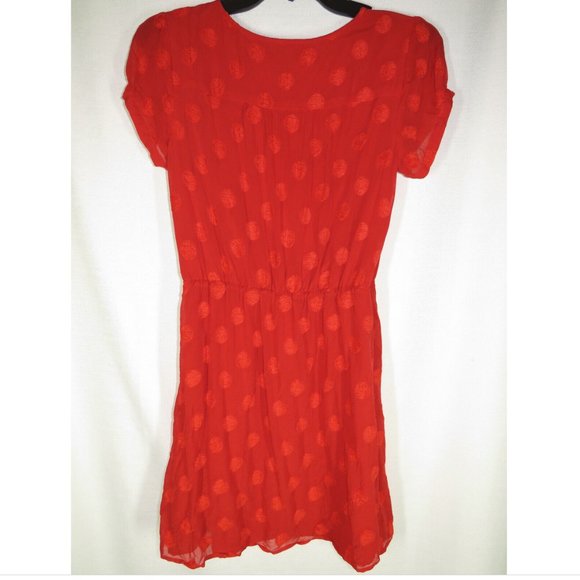 Women's Size Zero Broadway & Broome Red Polka Dot Silk Blend Mini Dress, GUC - Picture 5 of 8